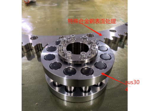 RGD齒圈齒輪是全SUS304不銹鋼材質(zhì)還是其他材質(zhì)？特殊合金鋼表面處理會(huì)生銹嗎？硬度多少？